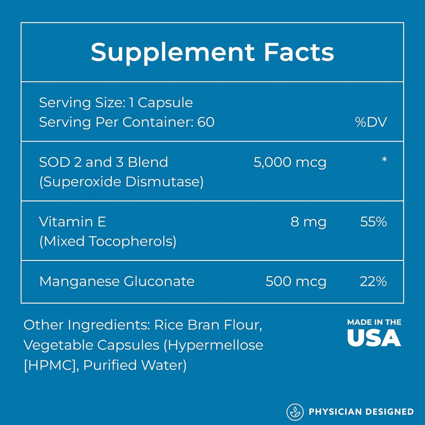 Physician Designed VARS SOD Booster - Antioxidant Supplement with Superoxide Dismutase | 60 Capsules