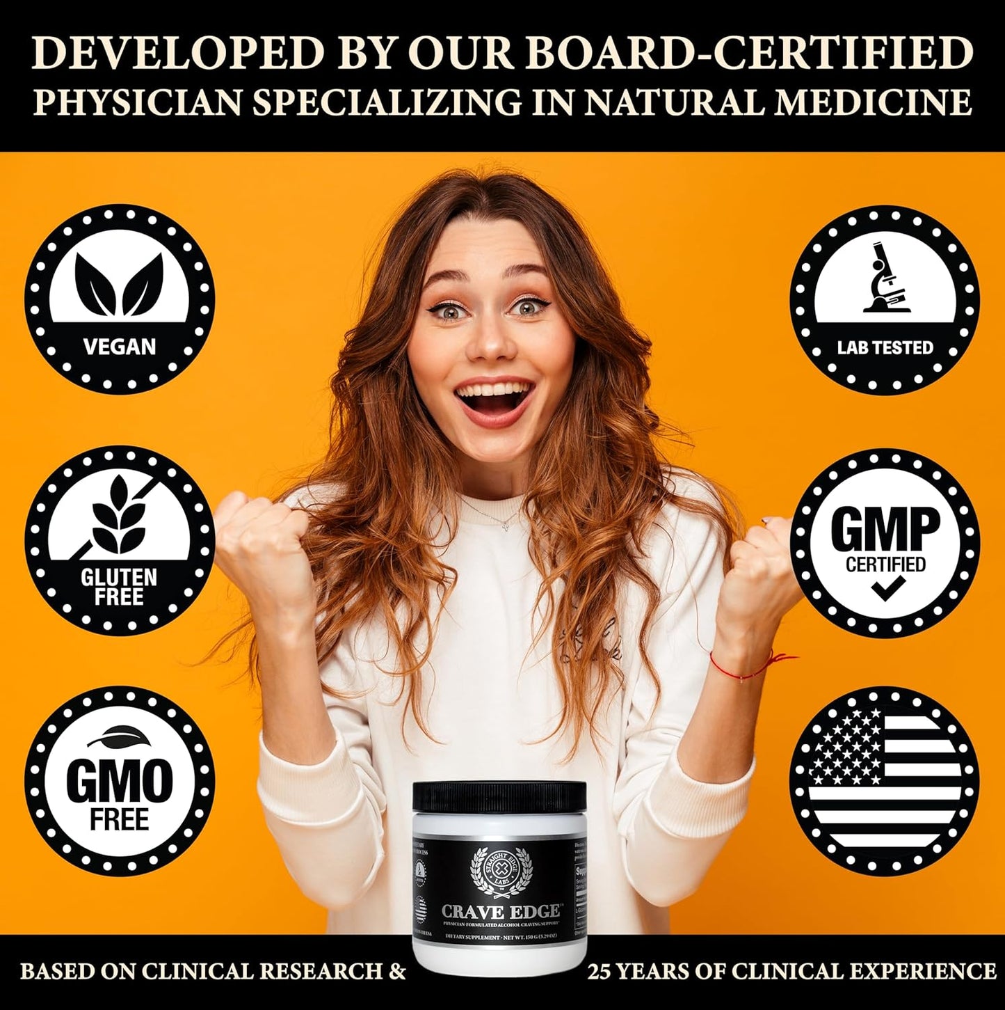 Physician-Formulated Alcohol Craving Support Powder - Liver Detox, Stop Drinking, Fast-Acting, No Bad Taste - 30 Servings