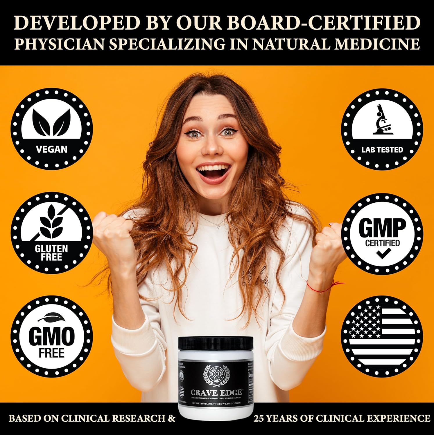 Physician-Formulated Alcohol Craving Support Powder - Liver Detox, Stop Drinking, Fast-Acting, No Bad Taste - 30 Servings