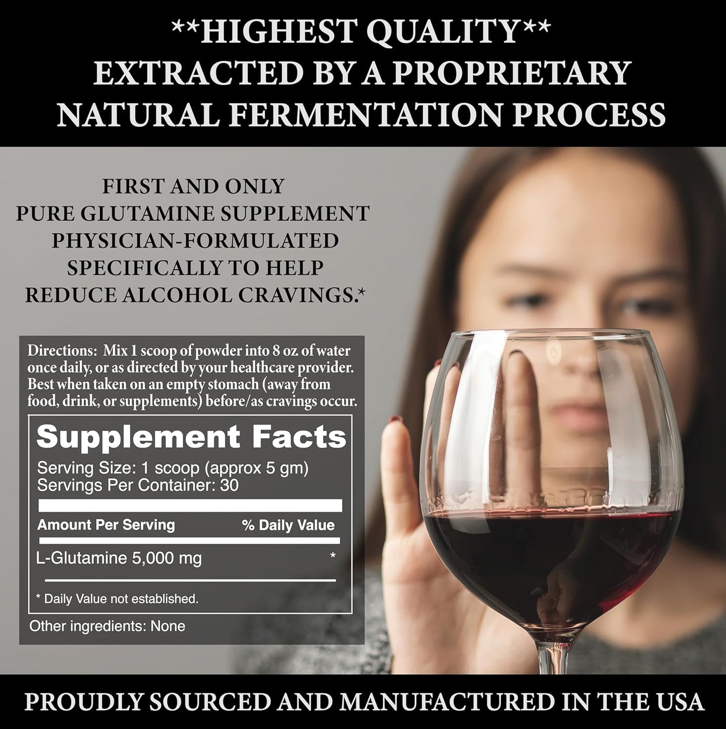 Physician-Formulated Alcohol Craving Support Powder - Liver Detox, Stop Drinking, Fast-Acting, No Bad Taste - 30 Servings