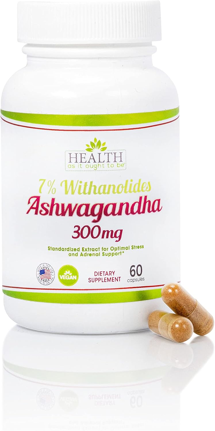 Physician Formulated Ashwagandha Supplement with 7% Withanolides | 1 Cap Daily | 60 Capsules