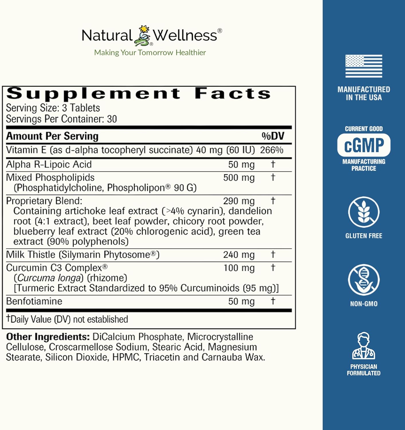 Physician-Formulated Natural Liver Support with Milk Thistle & Curcumin - Detox, Repair, & Healthy Function - 12 Powerful Ingredients for Maximum Absorption