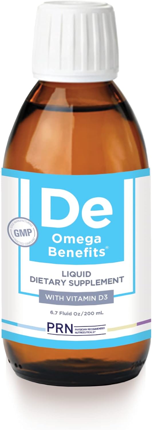 Physician Recommended Nutriceuticals PRN DE Omega Benefits Liquid Formula for Eye Dryness - 2240mg EPA & DHA - 40 Day Supply