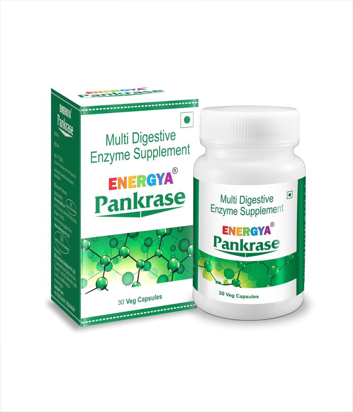 Physician Trusted Energya Pankrase: 12 Digestive Enzymes for Gas, Bloating, Enhanced Digestion & Nutrient Absorption | Advanced Processing for Enzyme Action