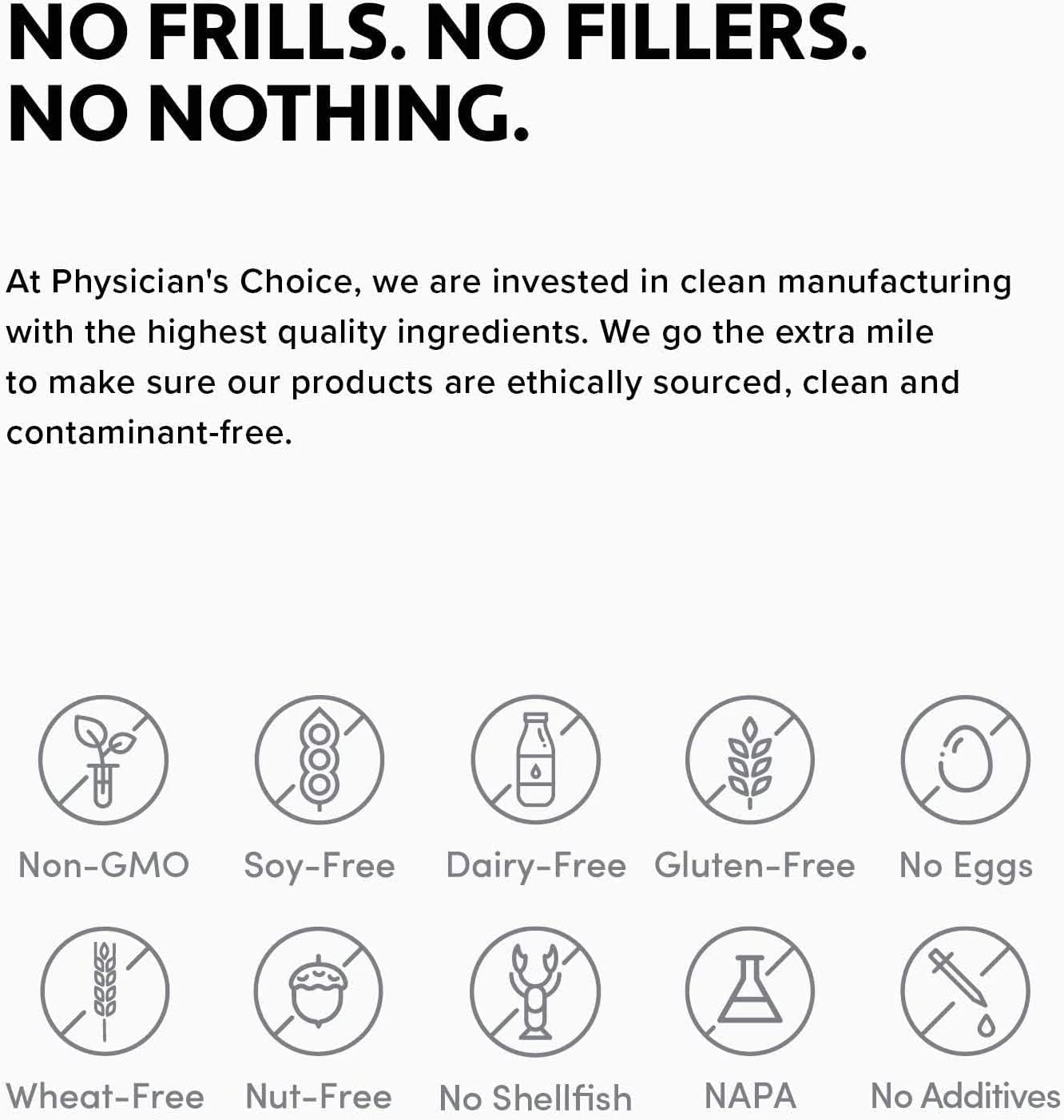 Physician's CHOICE Collagen Peptides Powder with Digestive Enzymes - Keto Protein for Hair, Skin, Joints - Grass Fed, Non-GMO - Two-pack