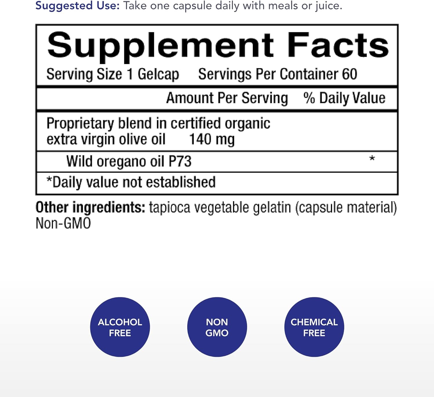 Physician's Strength Wild Oil of Oregano Gelcaps - Non-GMO - 60 Servings - 60 Count