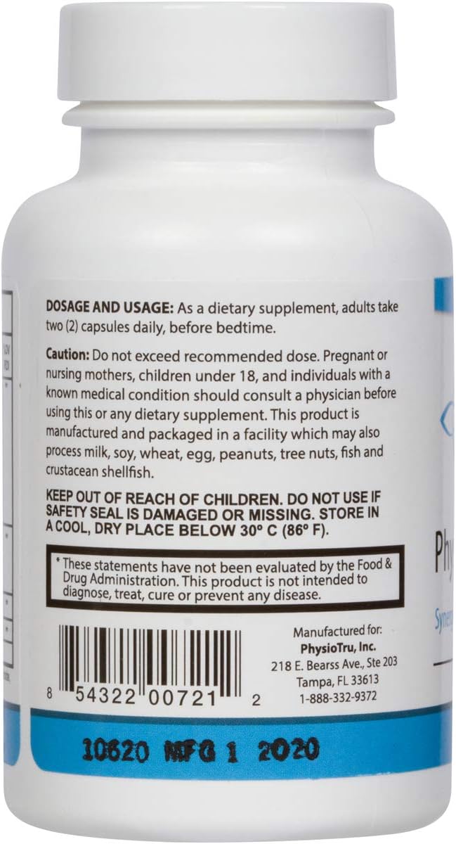 PhysioTru Physio Flora Capsules with Curcumin, Piperine, Probiotics, and Prebiotics for Gut Health - 240 Veggie Capsules