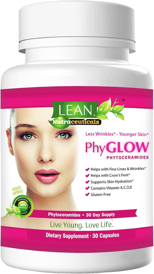 Phytoceramides 350mg Supplement with Multivitamins for Skin Hydration and Anti-Aging Support - 30 Capsules