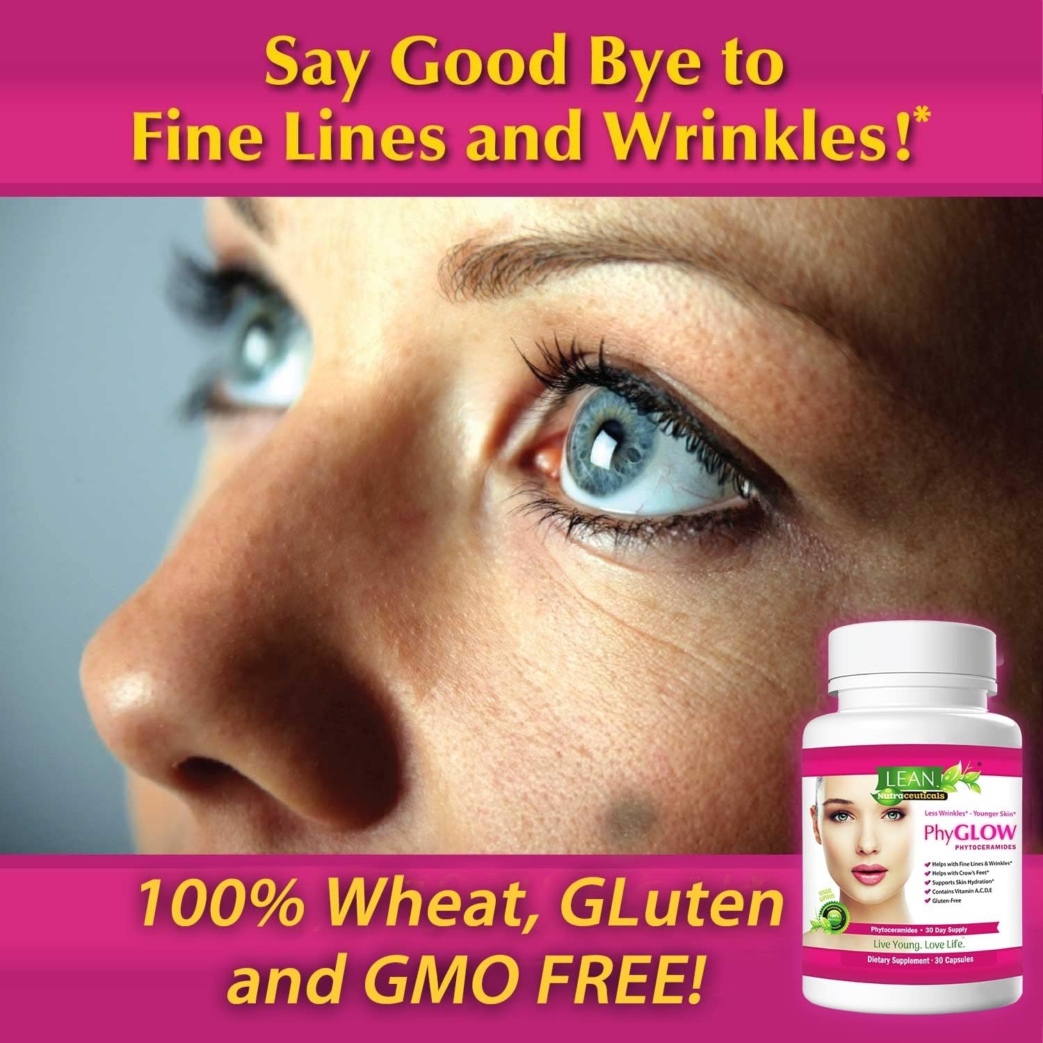 Phytoceramides 350mg Supplement with Multivitamins for Skin Hydration and Anti-Aging Support - 30 Capsules