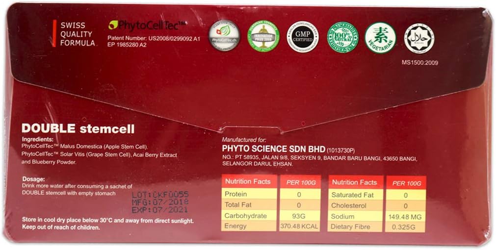 PhytoScience PhytoCellTec Apple Grape Double Stem Cell Supplement - 12x Strength