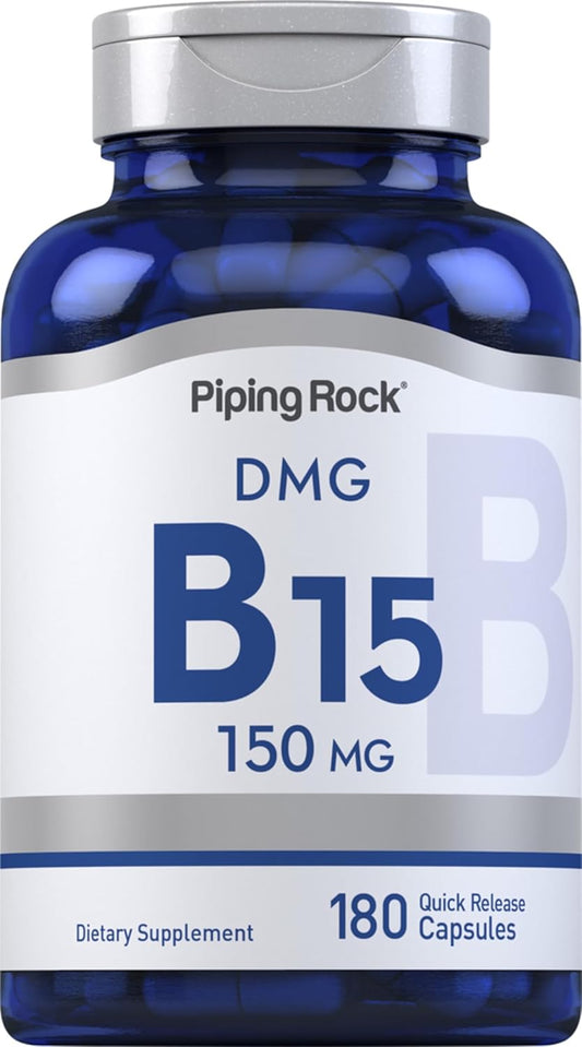 Piping Rock B15 DMG Supplement 150mg 180 Capsules Non-GMO Gluten Free