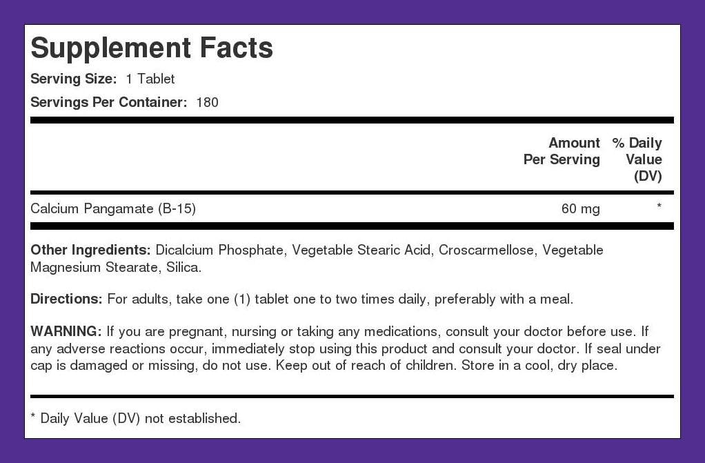 Piping Rock B15 DMG Supplement 150mg 180 Capsules Non-GMO Gluten Free