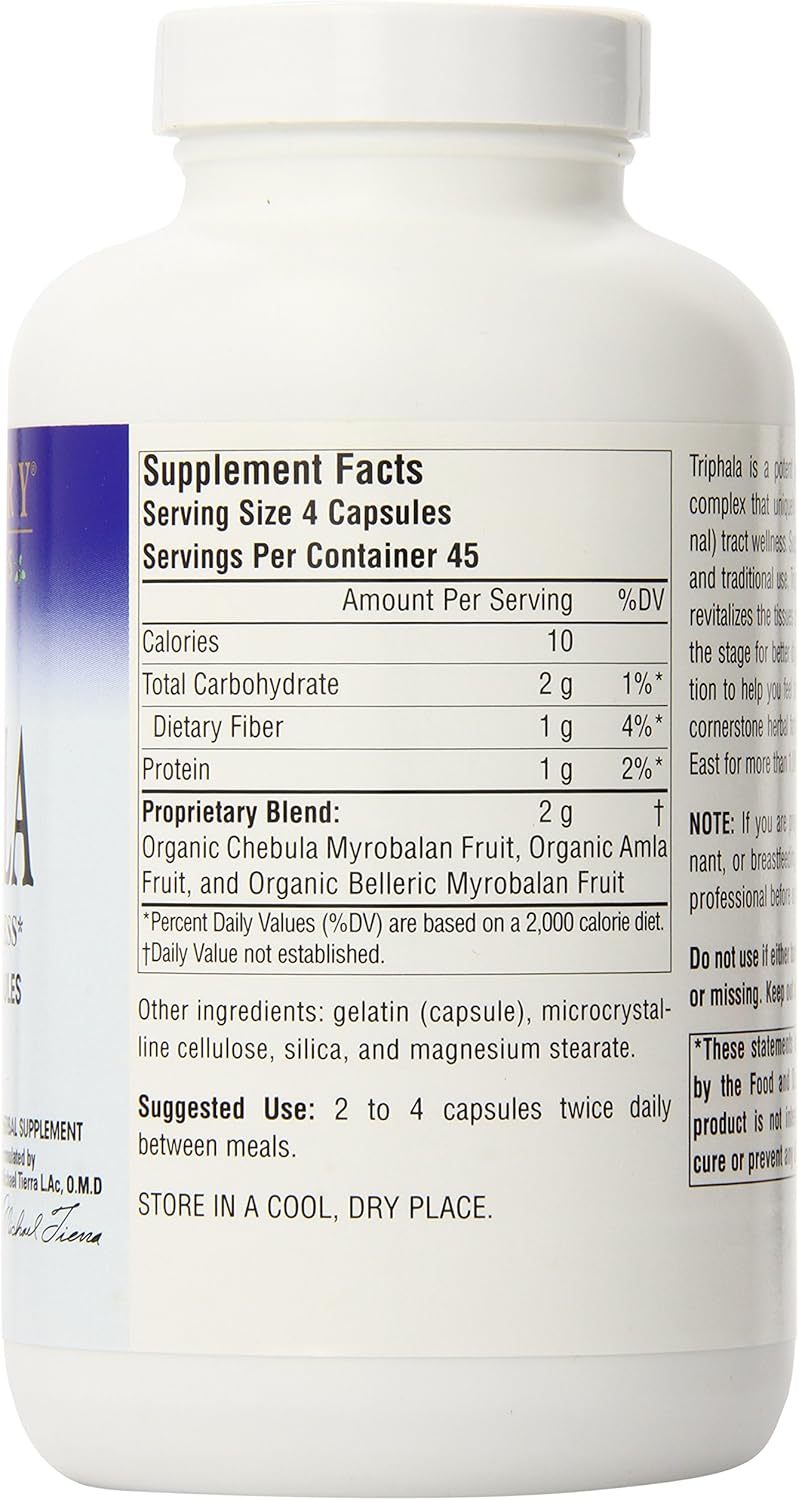 Planetary Formulas Triphala 500 mg Capsules - 360 Capsules (2 Pack) by Planetary Herbals