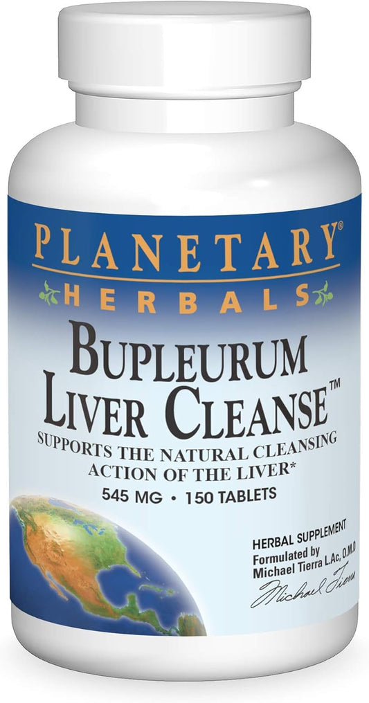 Planetary Herbals Bupleurum Liver Cleanse Tablets - Supports Liver Cleansing - 150 Tablets