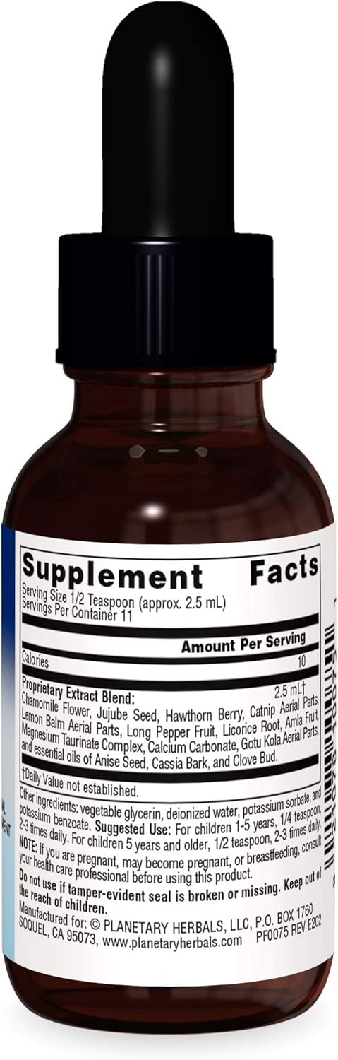Planetary Herbals Calm Child Liquid Extract - Supports Calm & Focused Attention - 1 fl oz