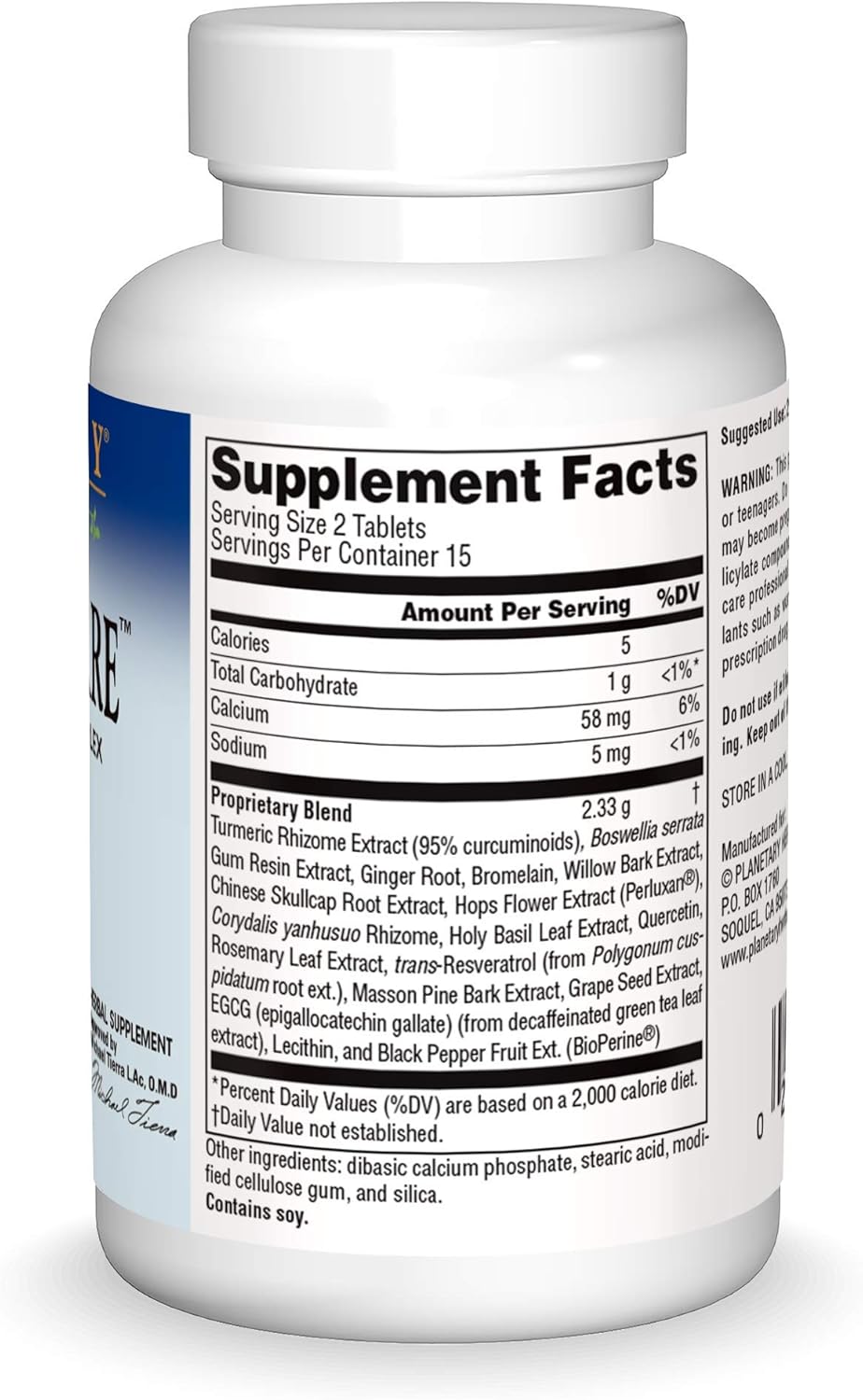 Planetary Herbals Inflama-Care Complex with Turmeric & Boswellia - 30 Tablets