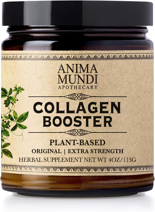Plant-Based Anima Mundi Apothecary Vegan Collagen Powder - Organic Collagen & Keratin Booster for Skin, Hair, Joints, Bones - 4oz/113g