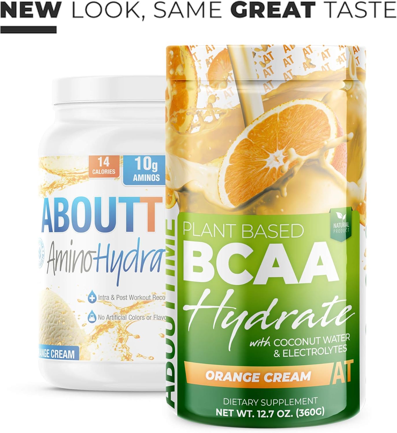 Plant Based BCAA Hydrate Clear with L-Glutamine & Electrolytes - Orange Cream Flavor, Non-GMO, Gluten Free, Monk Fruit Sweetened - 20 Servings