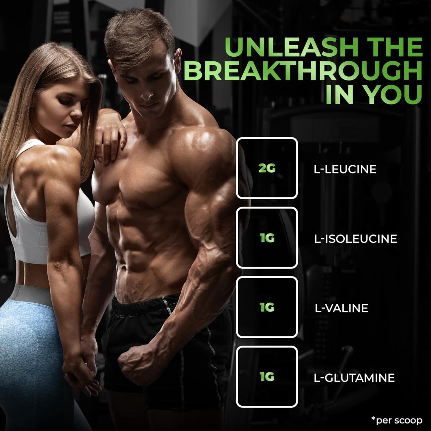 Plant-Based BCAA Powder for Lean Muscle & Recovery | Vegan Lemon-Lime BCAA with 6.5g Amino Acids