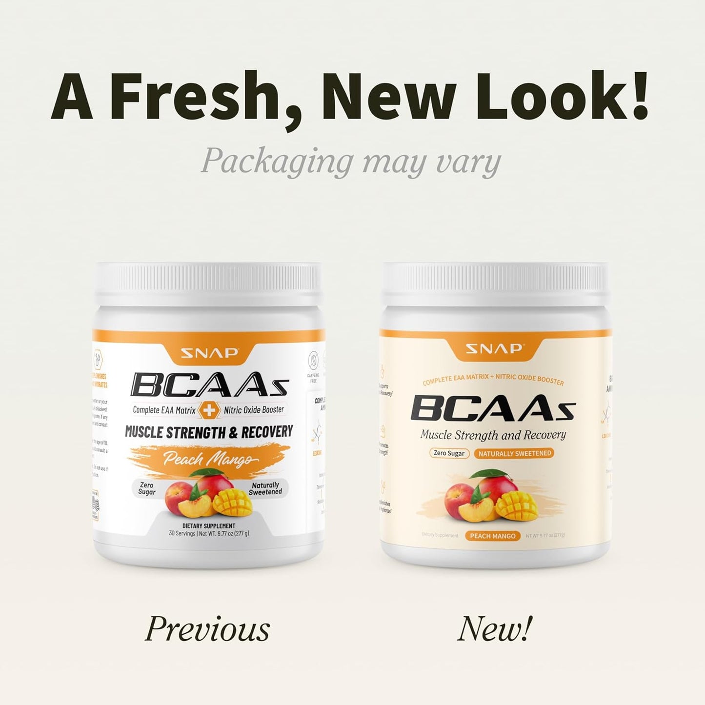 Plant-Based BCAA Powder with Nitric Oxide Booster for Muscle Strength and Recovery, 30 Servings - No Artificial Flavors