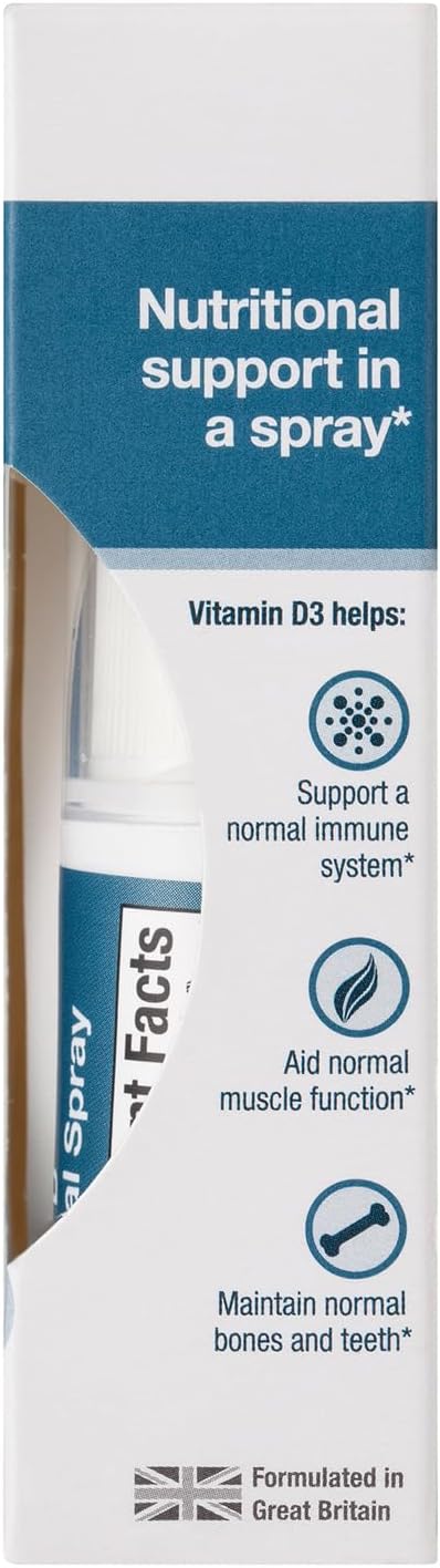 Plant-Based BetterYou D1000 Vitamin D Oral Spray for Strong Bones & Immune Support - Easy Alternative to Tablets - 100 Servings