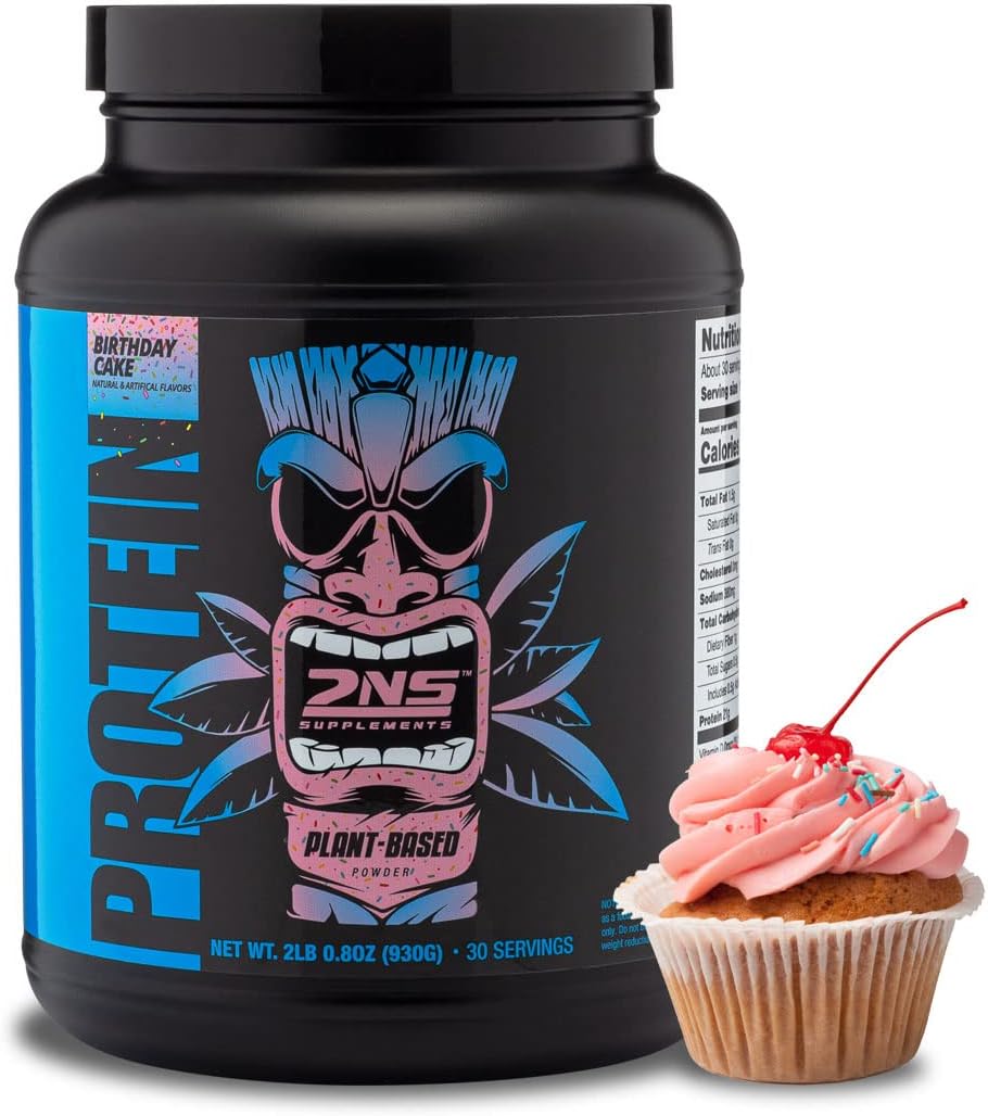 Plant-Based Birthday Cake Protein Powder - 30 Servings, 2.2 LB - 21G Vegan Protein & Essential Amino Acids for Muscle Growth & Recovery - No Added Sugars, Soy, Gluten or GMOs