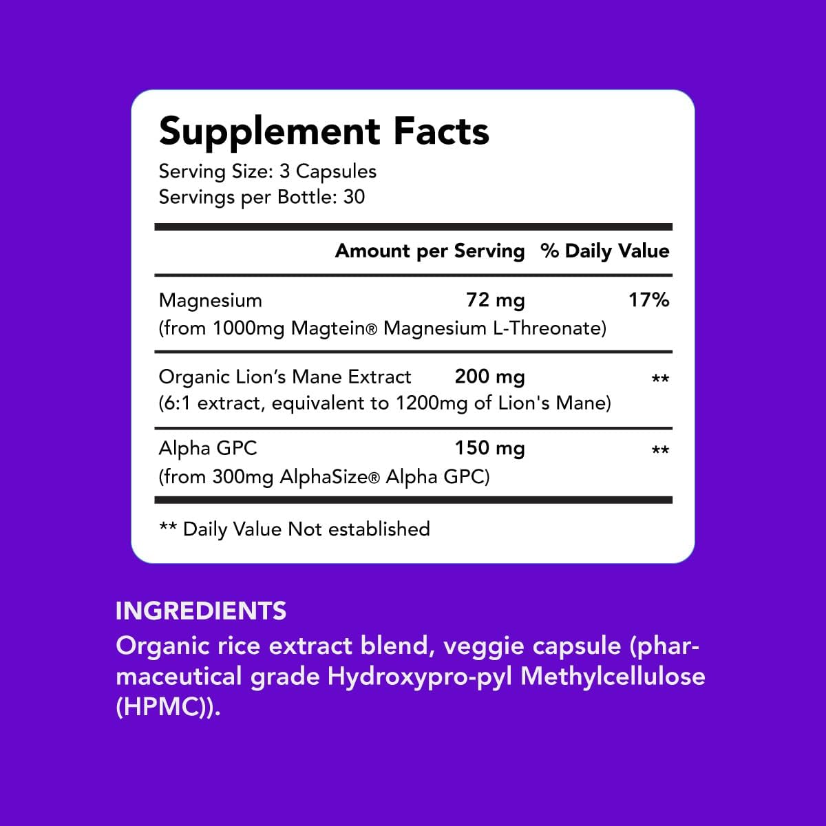 Plant-Based Brain & Omega-3 Bundle: Lion's Mane, Magnesium Threonate, Alpha-GPC, Algae DHA/EPA. Essential Fats for Brain, Eye, Heart & Skin Health. Vegan Fish Oil Alternative.