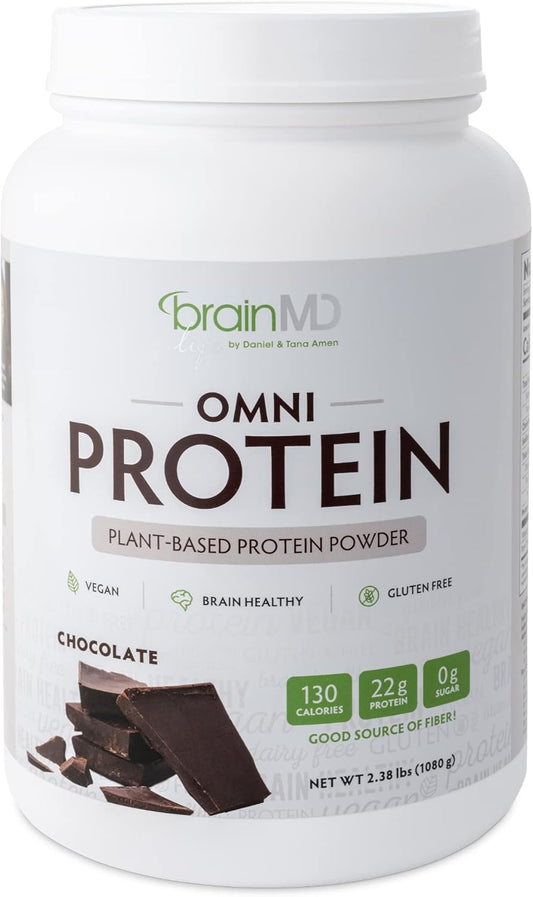 Plant-Based Chocolate Protein Powder for Energy & Recovery - 2.38 lbs - Vegan, Vegetarian, Sugar & Gluten Free - 30 Servings