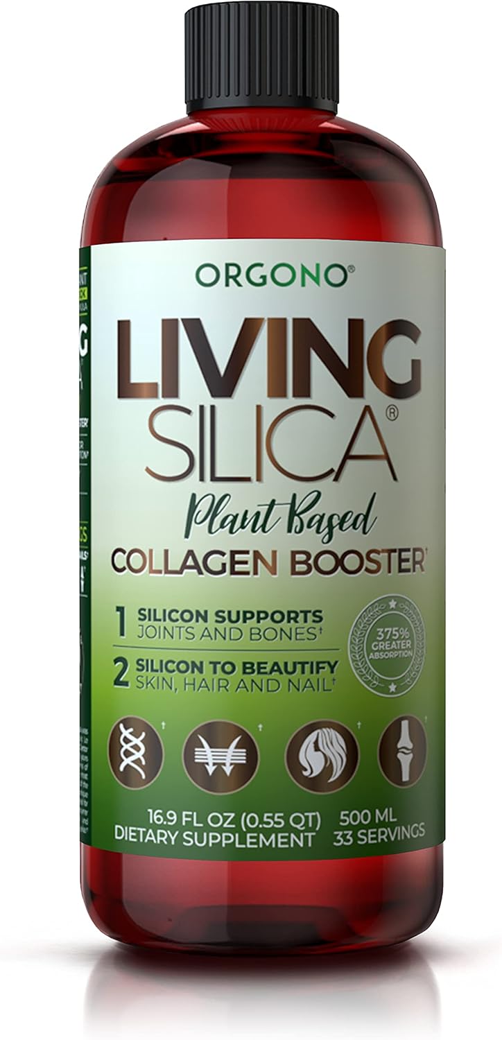 Plant Based Collagen Booster with Vegan Living Silica for Joint & Bone Support, Glowing Skin, Hair & Nails - 500 ml
