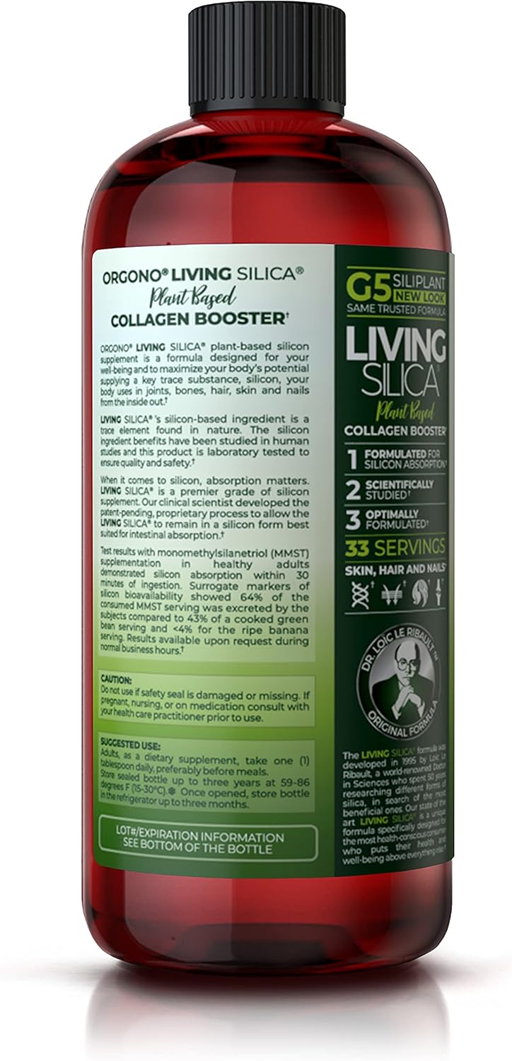 Plant Based Collagen Booster with Vegan Living Silica for Joint & Bone Support, Glowing Skin, Hair & Nails - 500 ml