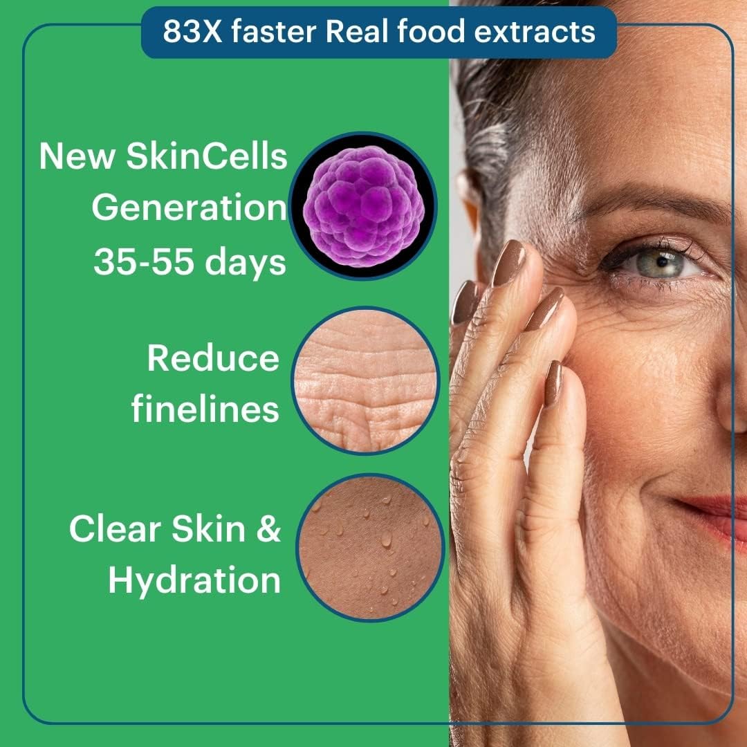 Plant Based Collagen Type 1 & 3 Builder Supplement for Skin Radiance - 60 Tablets