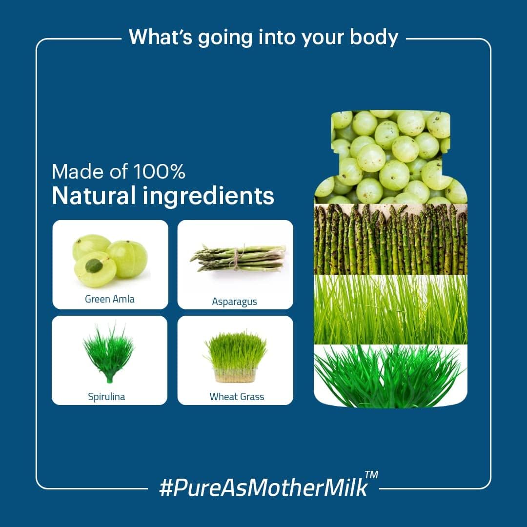Plant Based Collagen Type 1 & 3 Builder Supplement for Skin Radiance - 60 Tablets