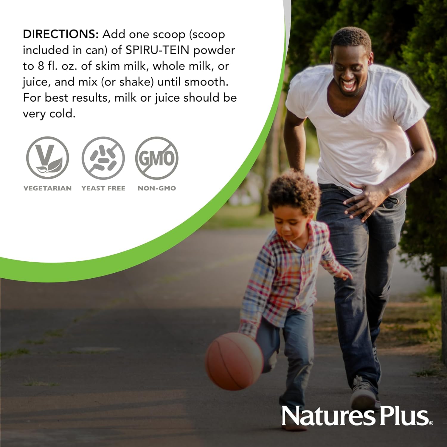 Plant-Based Cookies & Cream SPIRU-TEIN Shake - 1.15 lbs - Spirulina Protein Powder - Meal Replacement with Vitamins & Minerals - Vegetarian - 15 Servings