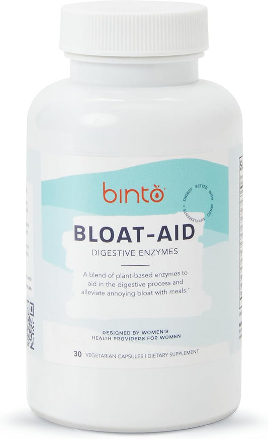 Plant-Based Digestive Enzyme Supplements for Bloating - Binto Bloat-aid | Supports Healthy Digestion, Non-GMO, Gluten-Free, Preservative-Free