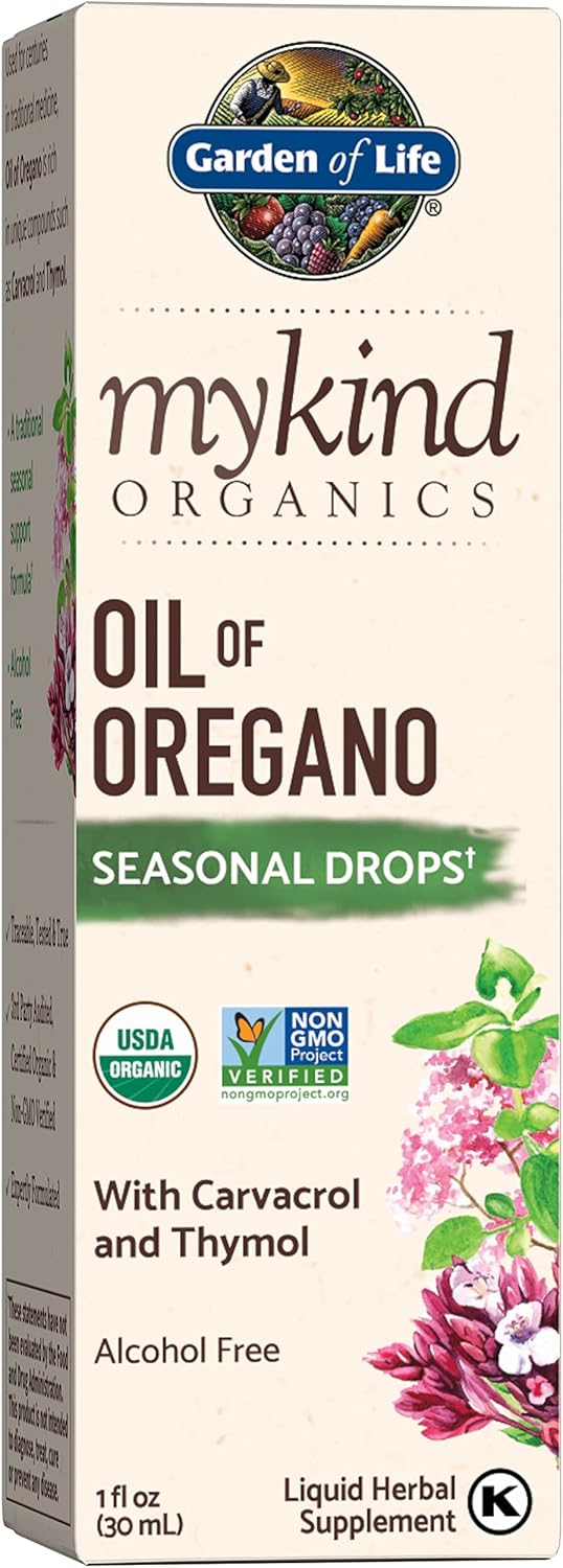 Plant-Based Elderberry Immune Syrup & Oil of Oregano Seasonal Drops Combo - 6.59 fl oz & 1 fl oz Liquid