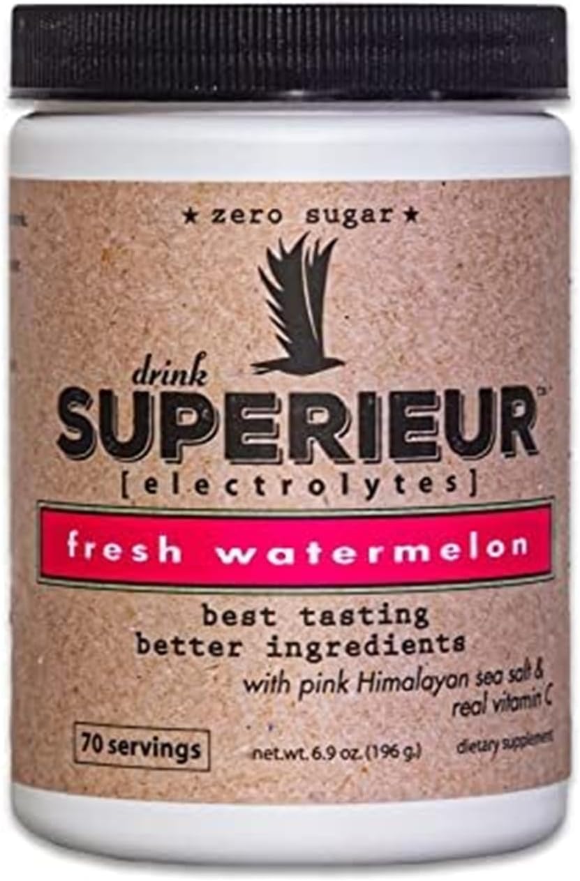 Plant-Based Electrolyte Supplement with Sea Minerals for Hydration & Recovery - Keto Friendly, Non-GMO, Vegan Sports Drink Powder - Watermelon Flavor (70 Servings)