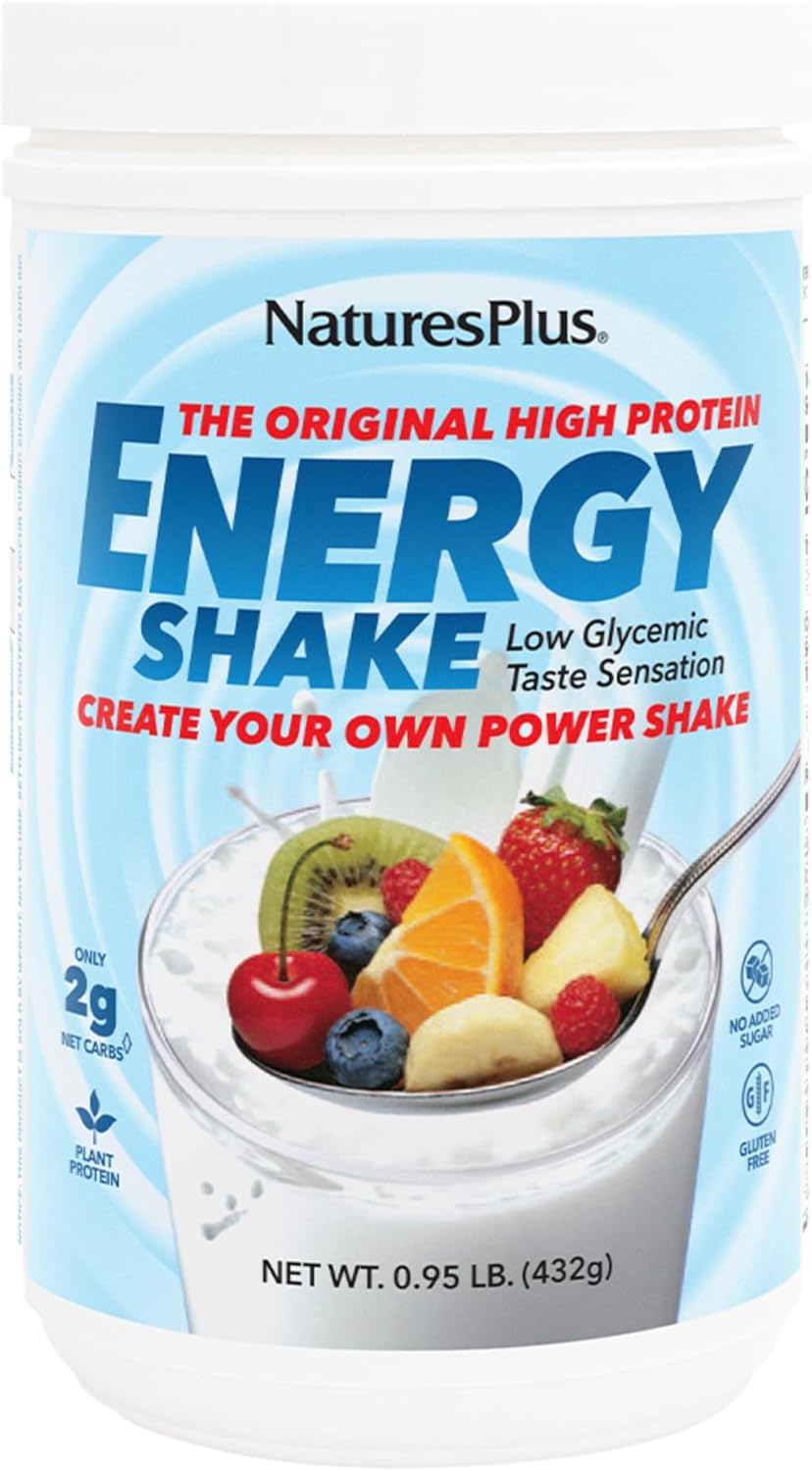 Plant-Based Energy Shake with 16g Protein, Digestion-Supporting Enzymes, Non-GMO - 0.95 lb, 16 Servings