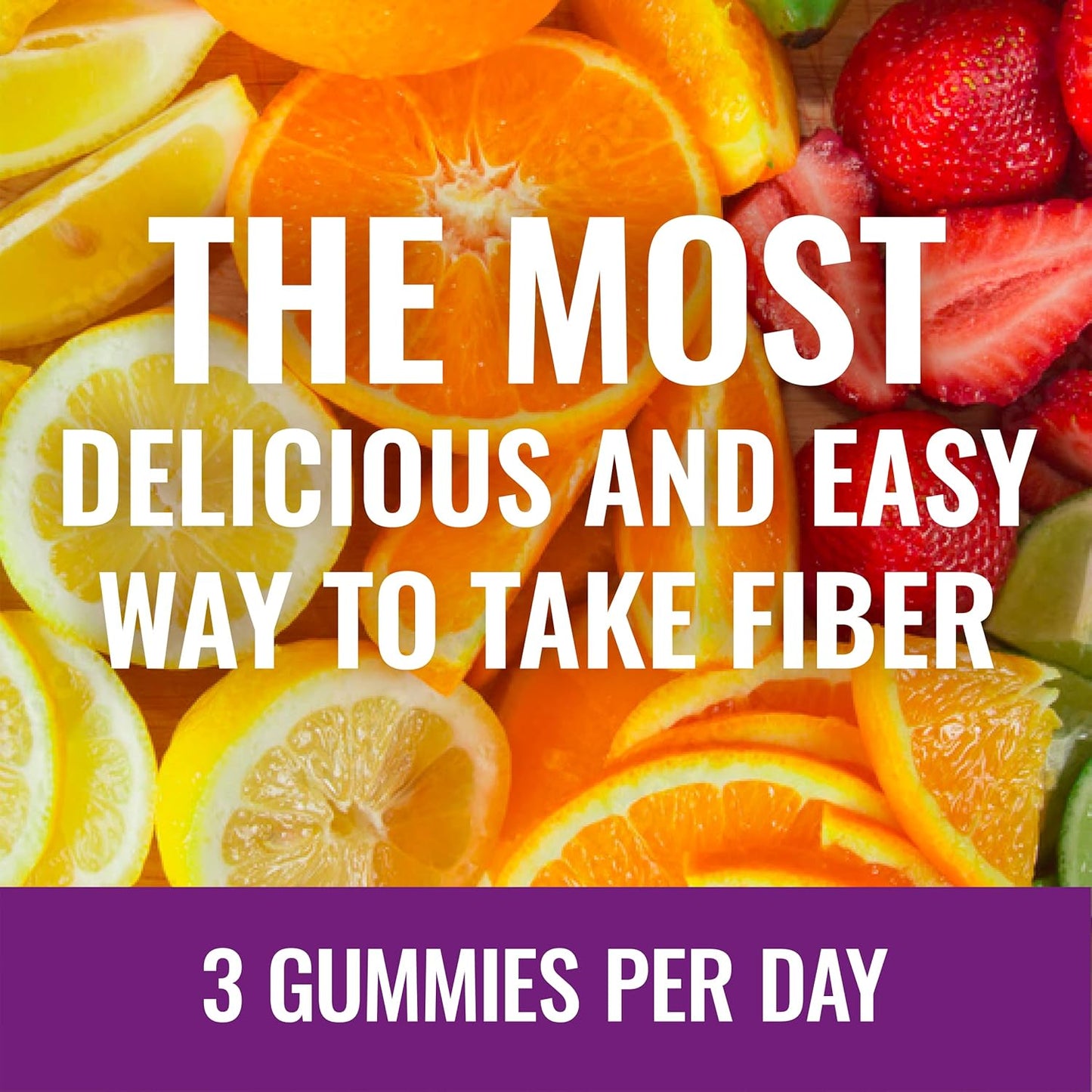 Plant Based Fiber Gummies for Digestive Health | Prebiotic Inulin Supplement | Gluten Free & Non-GMO | 90 Count