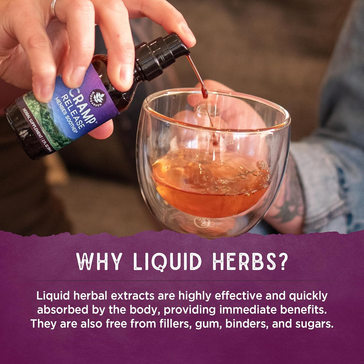 Plant-Based Hormone Support Supplement for Menstrual Cycle & PMS - WishGarden Herbs Cycle Harmony with Vitex & Wild Yam - 4oz