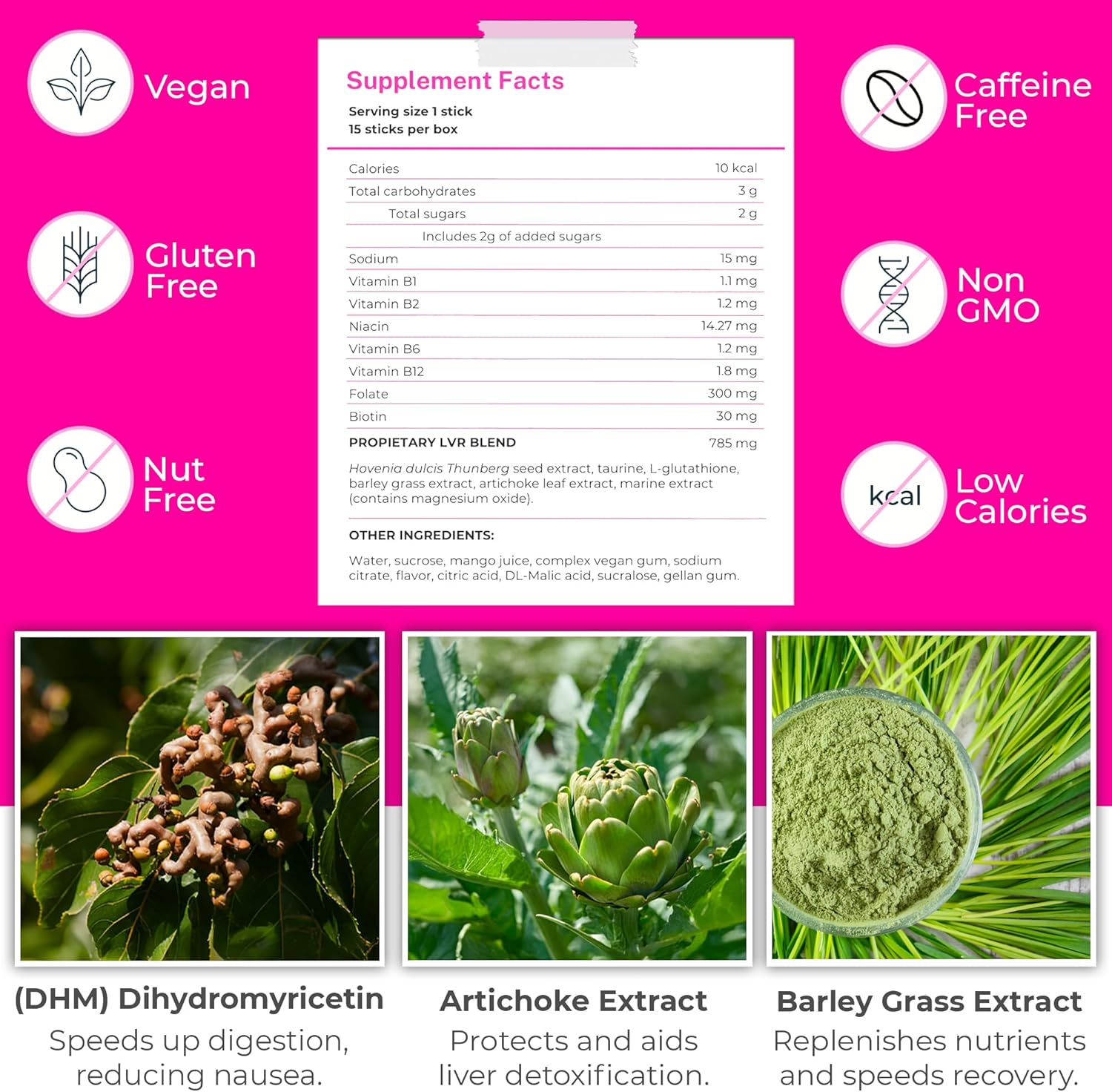 Plant-Based JellyIV Pregame Chaser for Morning Recovery - Liver Protection Hydration Packets (15-Count)