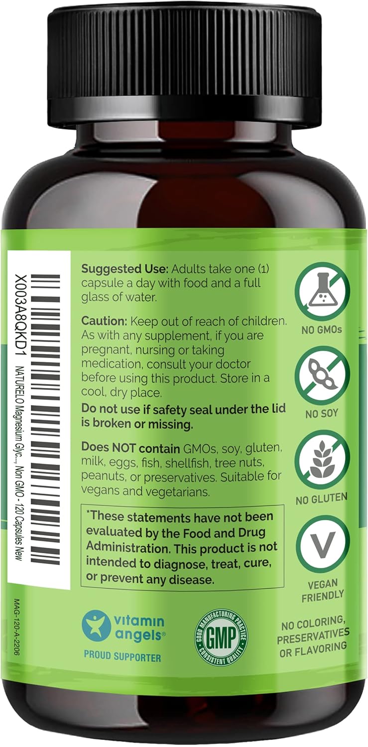 Plant Based Joint Support with Tumeric Curcumin & Magnesium Glycinate - 120 Capsules, Gluten Free & Non GMO