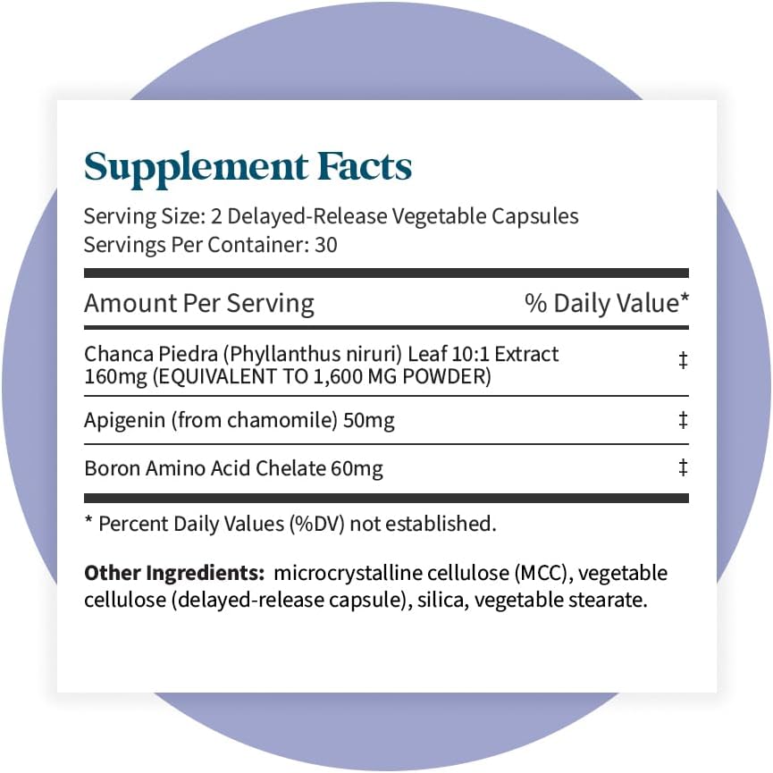 Plant-Based Kidney Stone Breaker Complex - Supports Kidney Function - Vegan Formula, Non-GMO - Third-Party Lab Tested