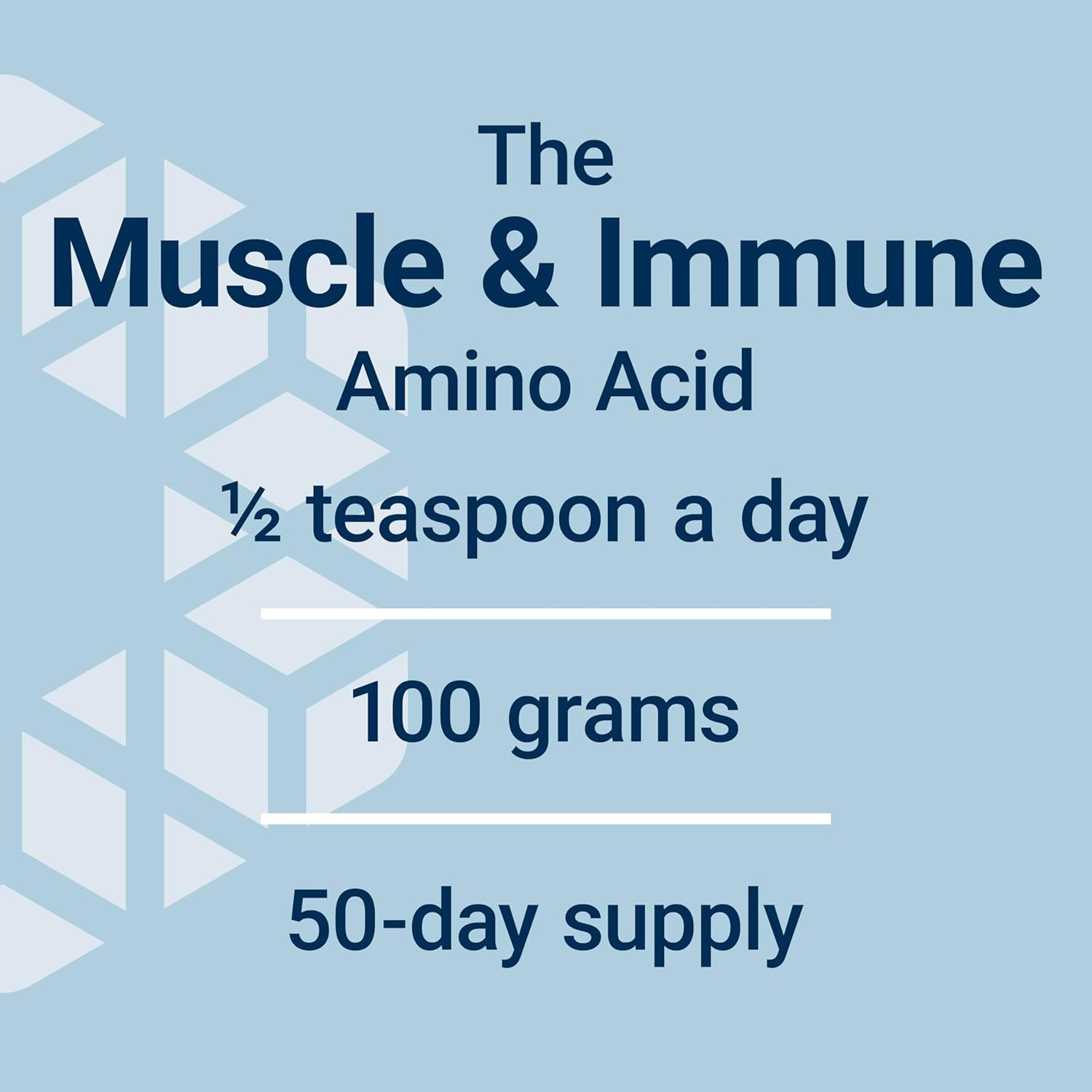 Plant-Based L-Glutamine Powder for Muscle and Immune Health - 100g, Gluten-Free, Non-GMO