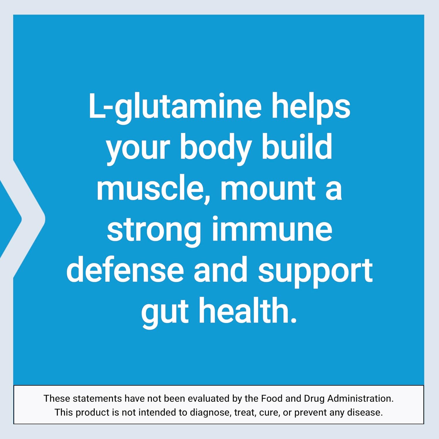 Plant-Based L-Glutamine Powder for Muscle and Immune Health - 100g, Gluten-Free, Non-GMO