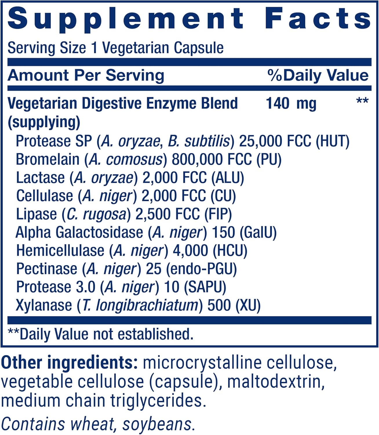 Plant-Based Life Extension Super Digestive Enzymes for Comfortable Digestion - Non-GMO, Vegetarian, 60 Capsules