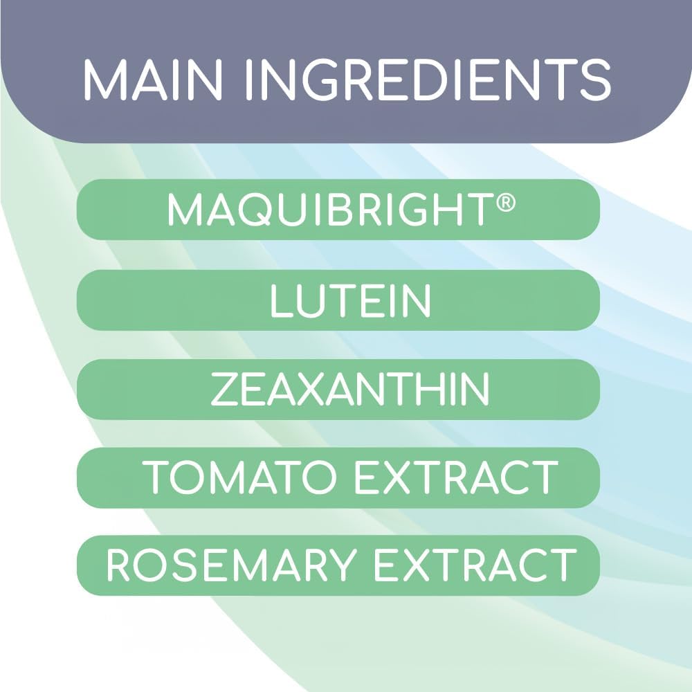 Plant-Based Lightbody Total Eye Health+ Softgels with Blue Light Filter - Lutein & Zeaxanthin Supplements for Retinal Health, Hydration, & Visual Function Boost