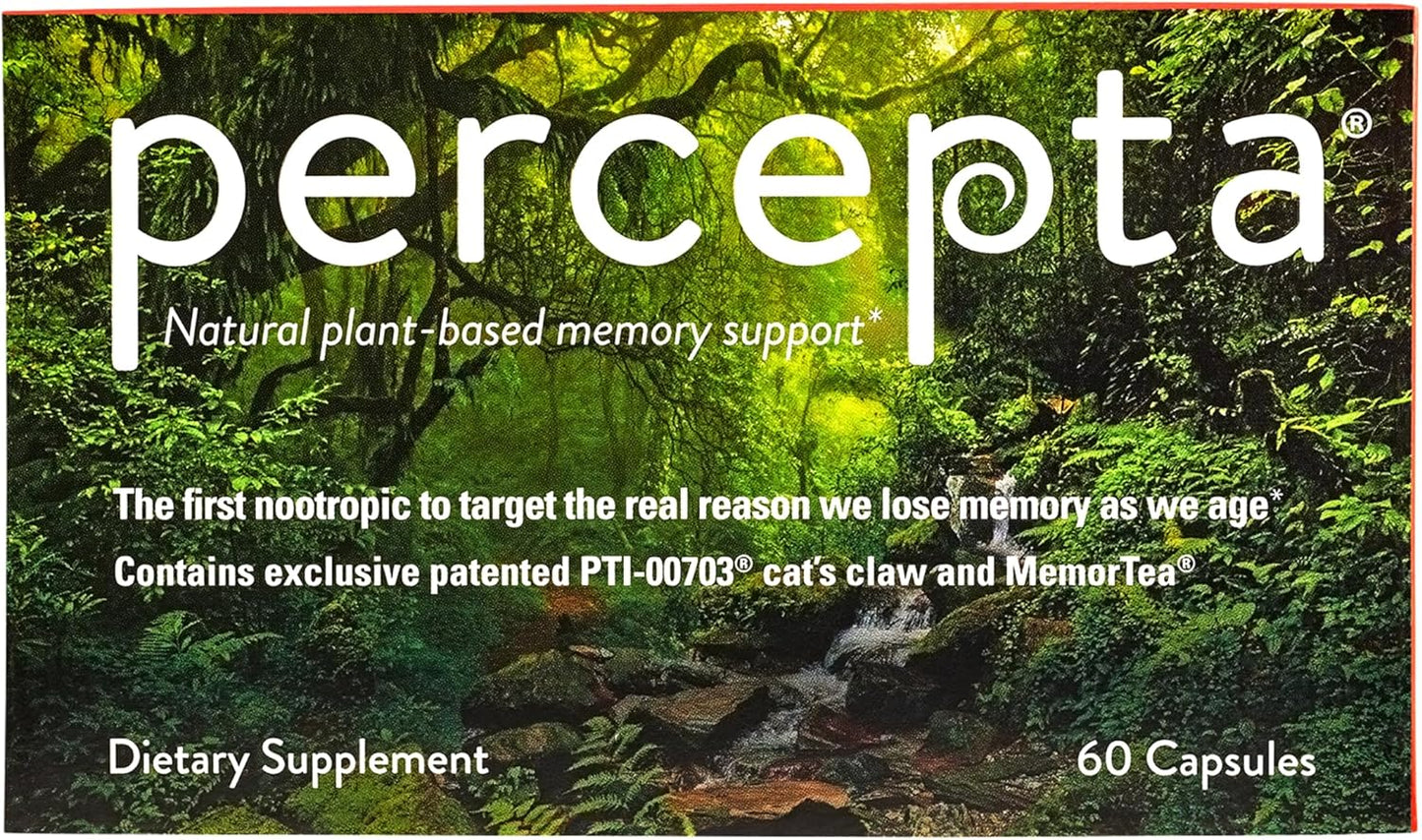 Plant-Based Memory Support Supplement for Focus, Concentration, and Brain Health - Natural Nootropic Booster - 30 Day Supply