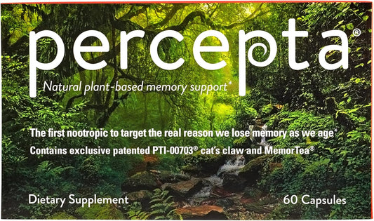 Plant-Based Memory Support Supplement for Focus, Concentration, and Brain Health - Natural Nootropic Booster - 30 Day Supply