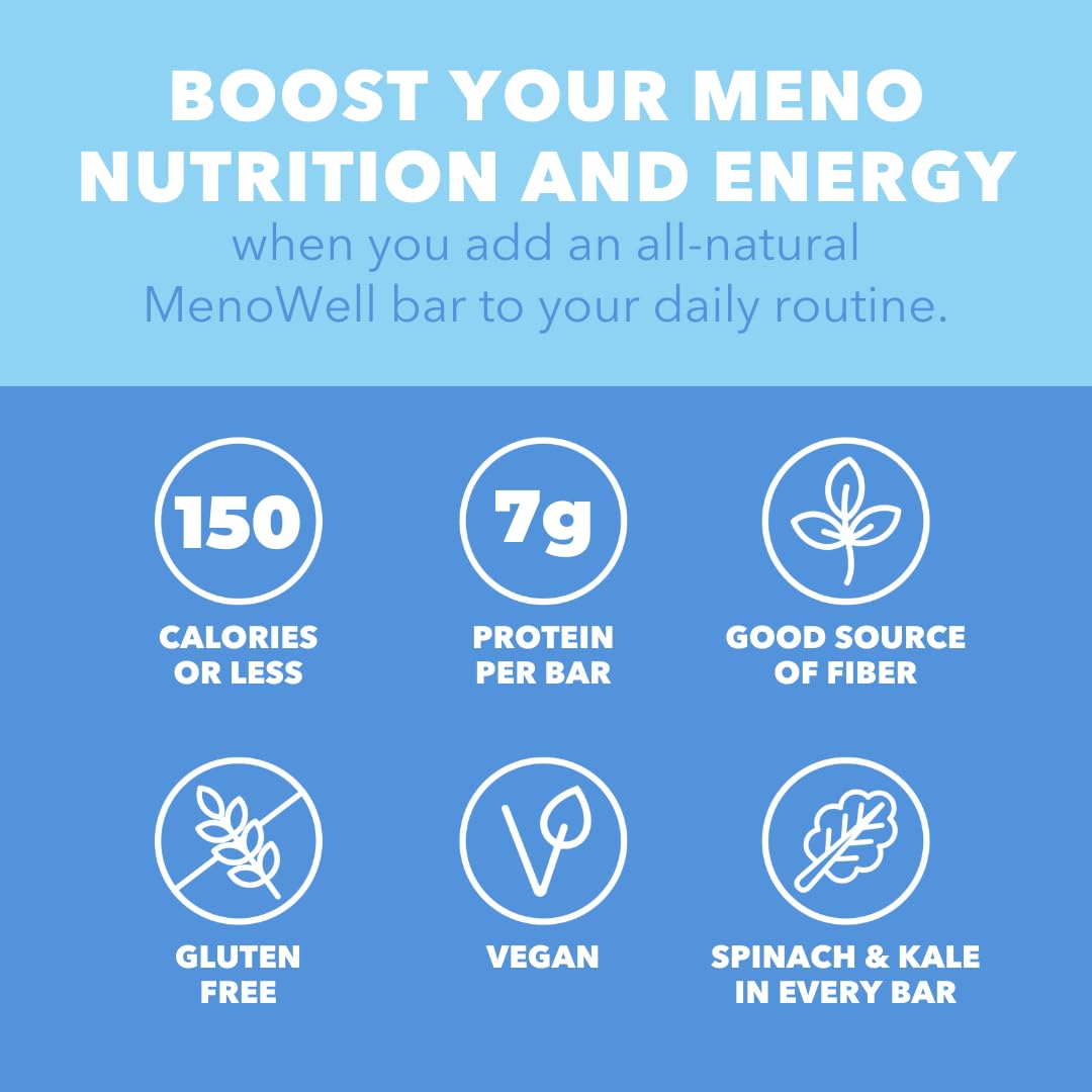Plant-Based Menopause Protein Bars for Women - Fresh Blueberry Lemon Flavor, 25% Daily Fiber, 7g Protein, Weight Management Support - 10 Count
