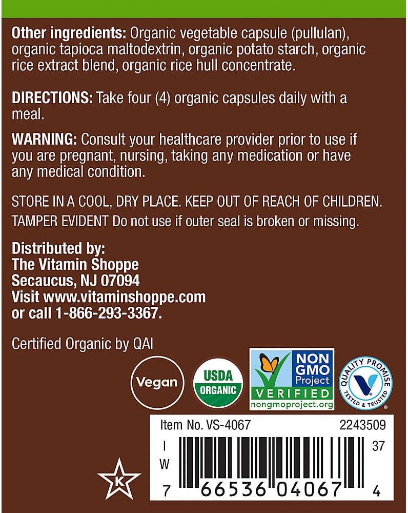 Plant-Based Organic Calcium Bone Formula with Vitamins D3, K2, & Magnesium - 120 Capsules